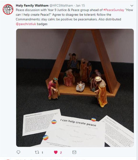 Schools and young people celebrate Peace&nbsp;Sunday